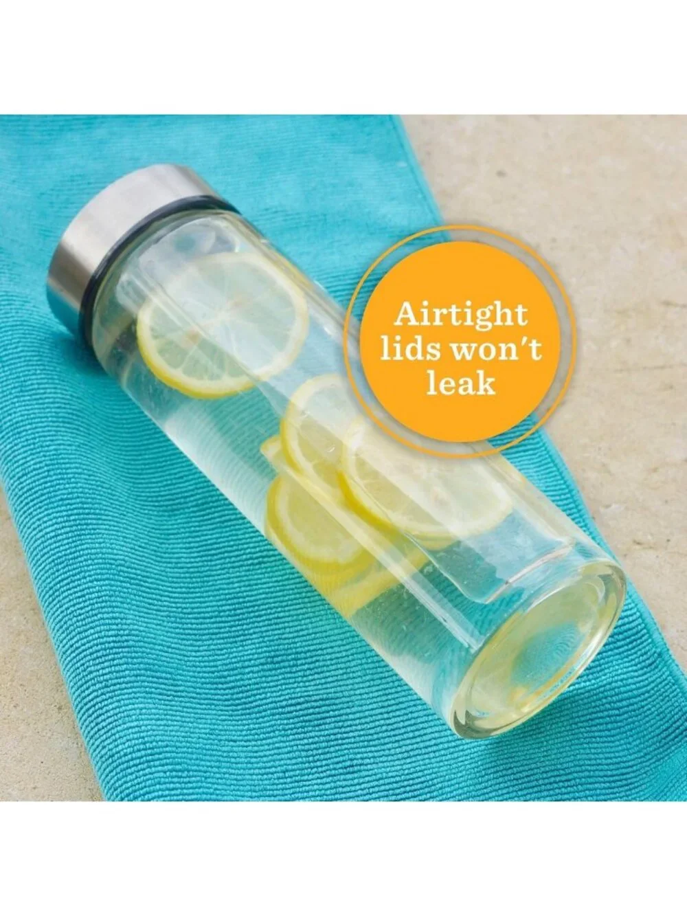 16oz Wide Mouth Glass Juice Bottles with Stainless Steel Lids - Eco-Friendly